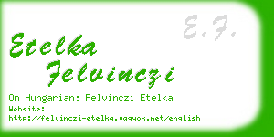 etelka felvinczi business card